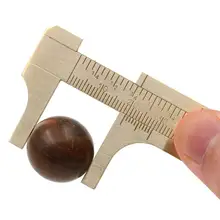 Mini medidor deslizante de latón Vernier 80mm Cable de cuentas joyería de medición de calibre portátil de bolsillo Vintage regla de cobre