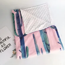 70 см* 90 см кактус плюшевое детское одеялко заготовки свежесть растение ребенок обернуть мягкое одеяло для ребенка DOM106839