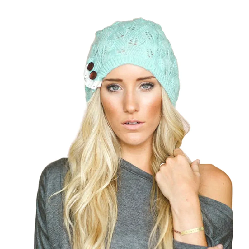 

2016 Winter Knitting Hat Genuine Hat Hand Knit Hat Warm Female High Elastic Millinery Autumn Hats for Women Caps