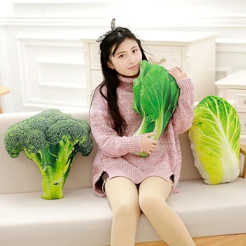 

1c 50cm Creative Simulation Vegetable Pillow Cushion Plush toys Nap Pillow Broccoli for Kid's Christmas gifts