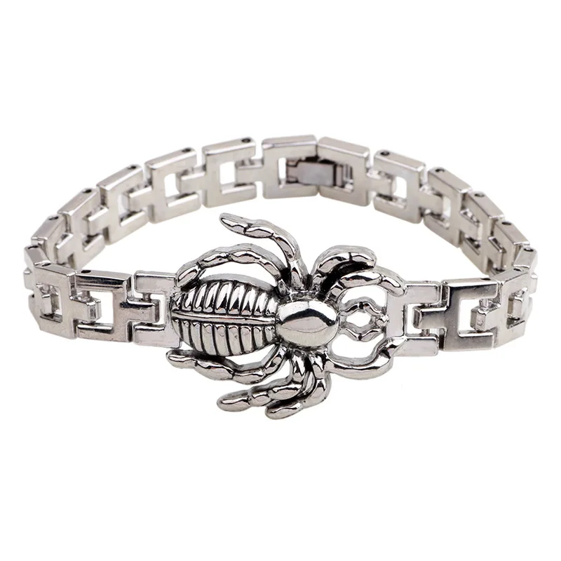 Titanium Steel bracelets &amp bangles Spider Jewelry Clasp Buckle bracelet men bracciali uomo Pulseira Feminina | Украшения и