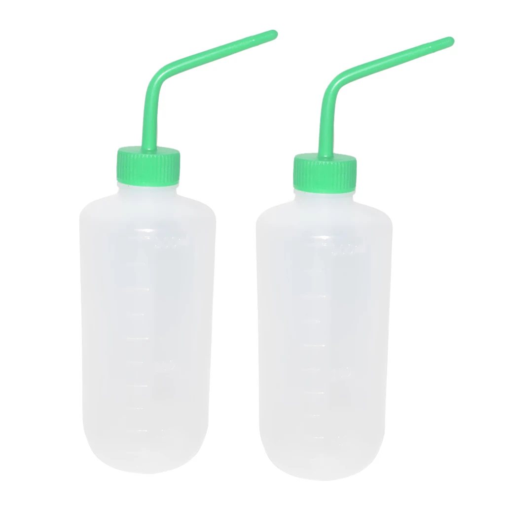 Garden Watering Can/Tattoo Plastic Squeeze Water/Soap Wash Bottle - Green, 500ml (2Pack)