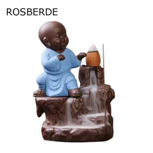 Керамические фигурки "Маленькие монахи" курильница для благовоний горелка курильница Керамическая башня благовония горелка держатель ароматических палочек домашние декоративные фигурки