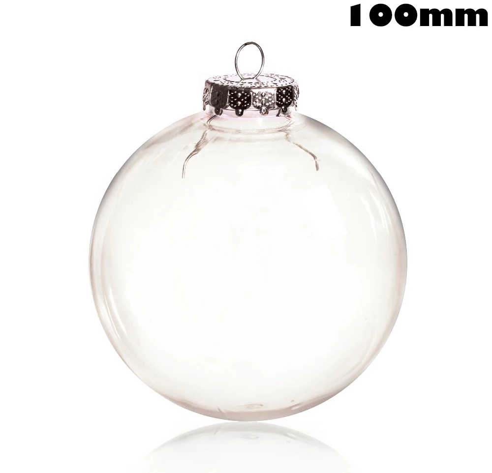Акция-DIY Paintable/Shatterproof прозрачное Рождественское украшение, 80 мм наполнитель пластиковый арбузный шар орнамент, 10/упаковка - Цвет: Черный