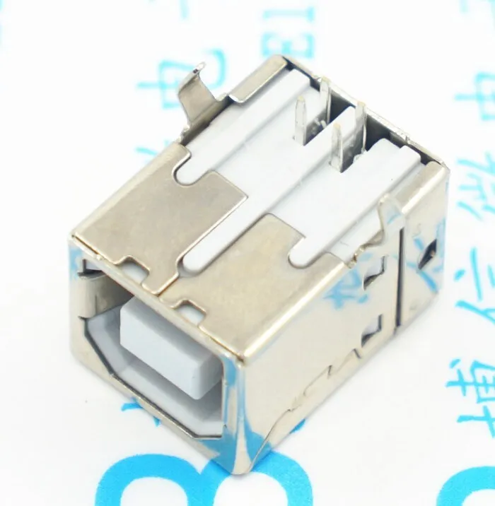 

10pcs Printer USB interface BF90 degree Type B USB data interface D type mouth USB socket Shell plating is not easy to rust