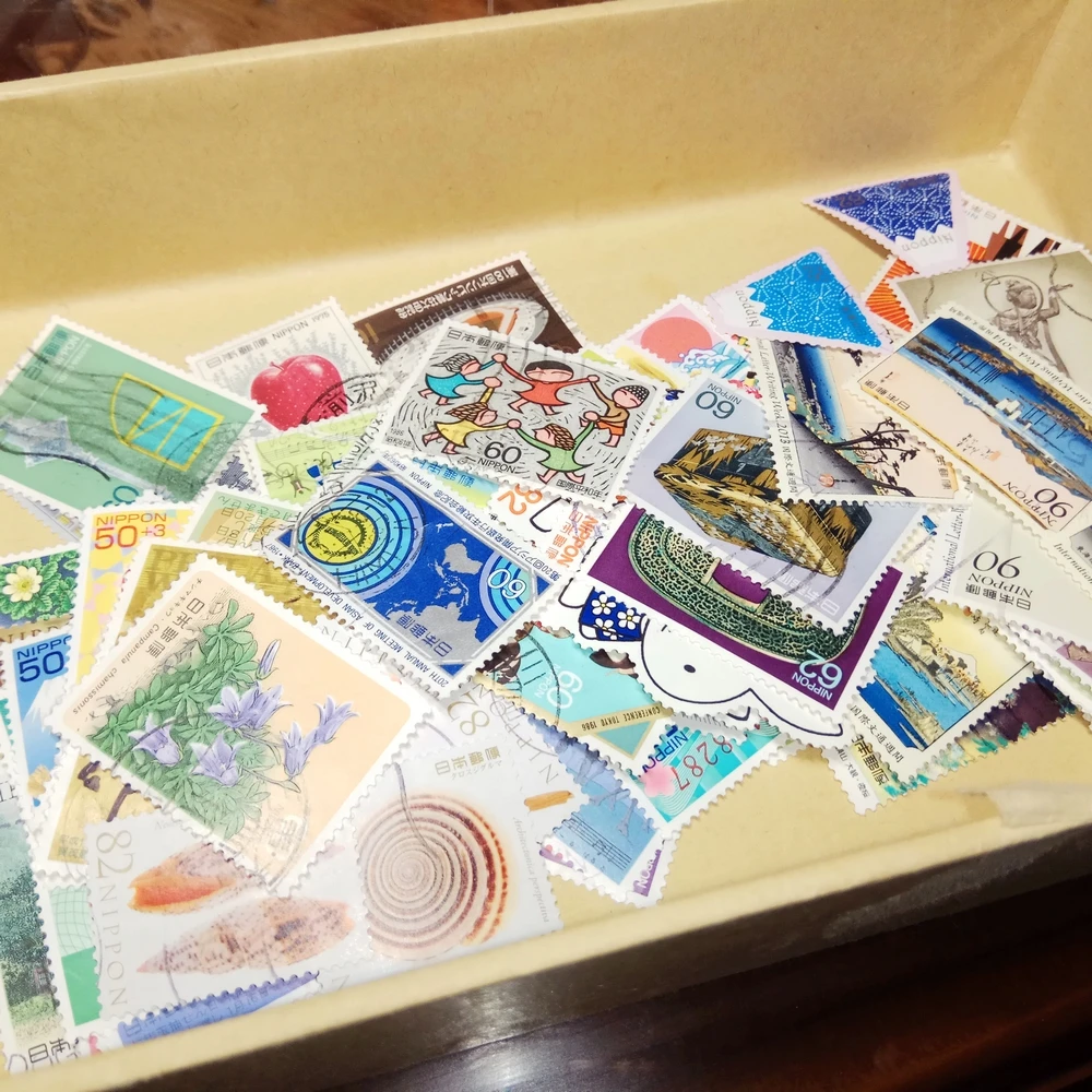 

20/50Pcs Japan Post Stamps All Different Random Stamp Used Post Marked Postage Stamps for Collecting