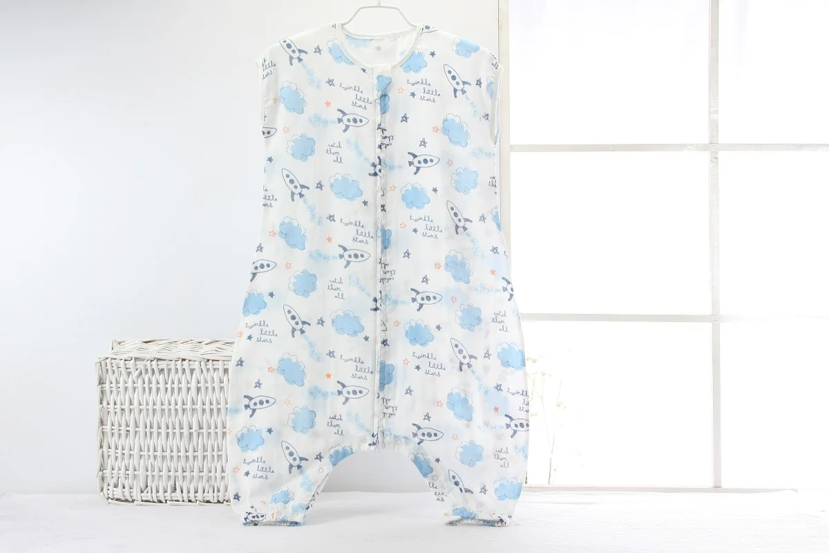 Muslin Cotton Baby Thin Slumber Sleeping Bag Cotton toddle Sleep Sack Cute Cartoon Sleep Bag children Kick Quilt