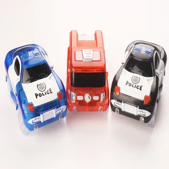 

3pcs/set Electronic LED Plastic Car Toys Flashing Lights Educational Toys For Children Boys DIY Puzzle Roller Coaster Toys