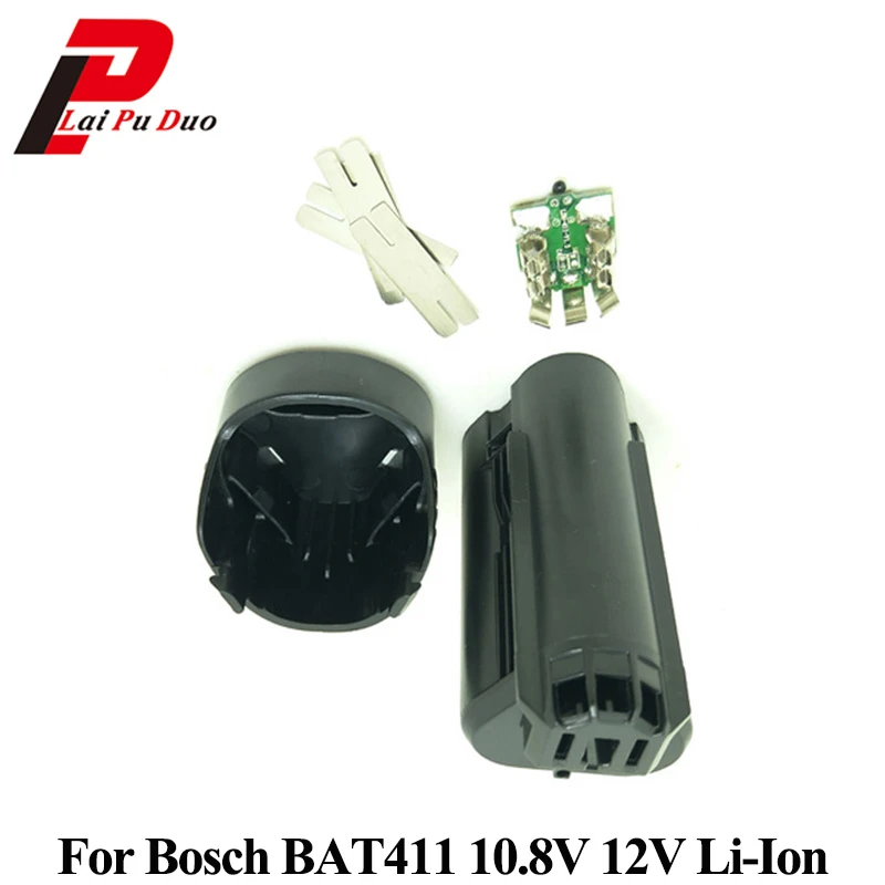 Bosch bat411用のプラスチック製バッテリーケース,10.8v,12v,バッテリーセルなし,pcb回路基板,リチウムイオン電池ボックス|Replacement  Batteries| - AliExpress