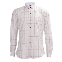 2017 NEW High Quality Business Shirt Light Plaid Shirt Men Long Sleeve Casual Slim Fit Men Dress Shirts