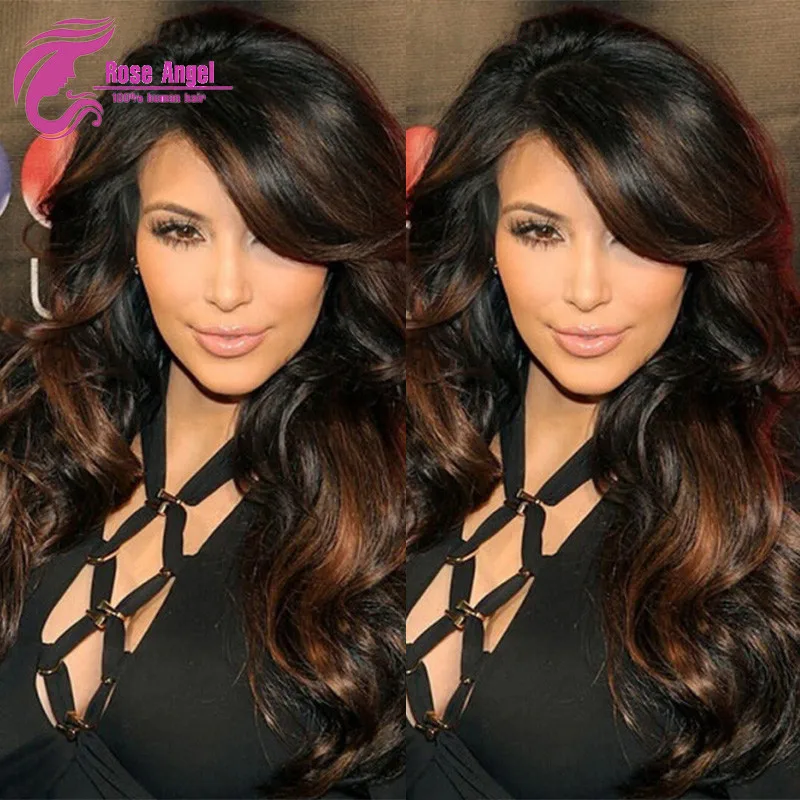 Onwijs Highlights Wig for Black/White Women Wavy Full Lace Wigs With Baby GI-69