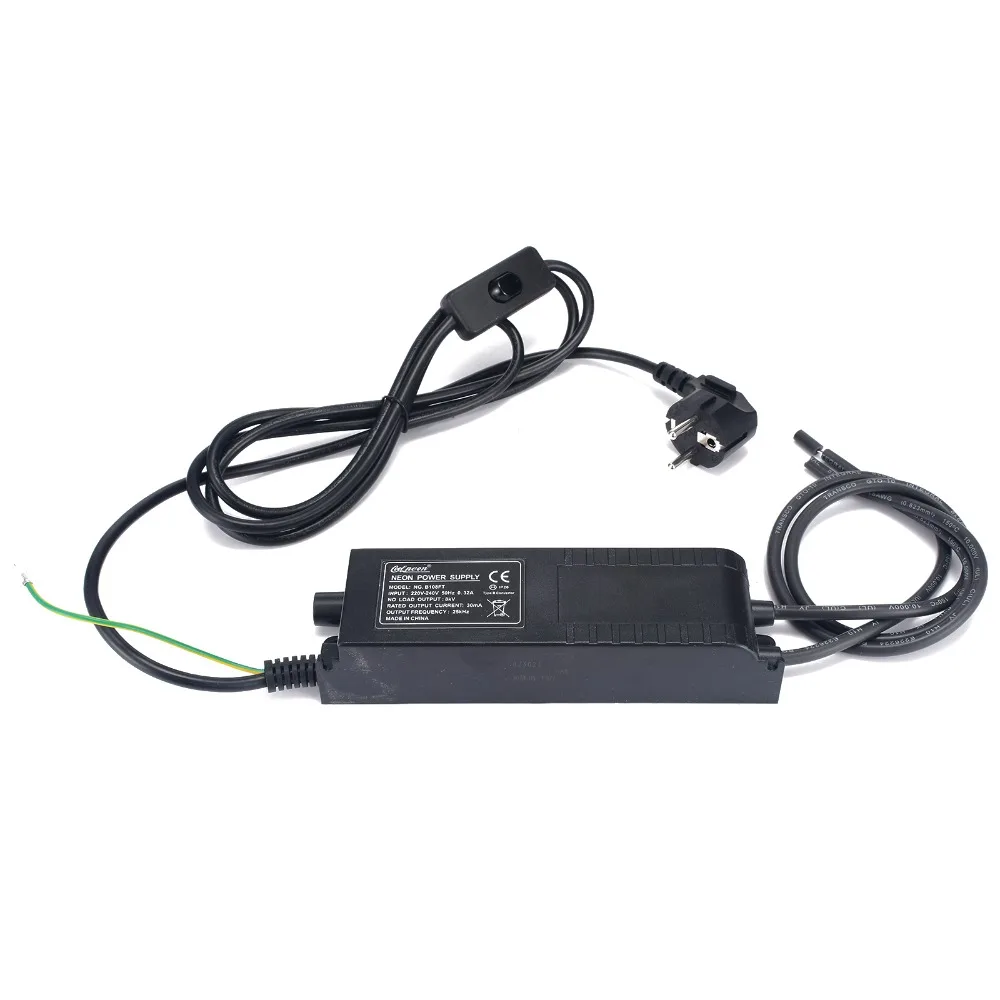 1pc Pratical Neon Transformer Power Supply 8KV 220V 30mA 25kHz with EU Plug Adapter for Indoor Parts | Обустройство дома