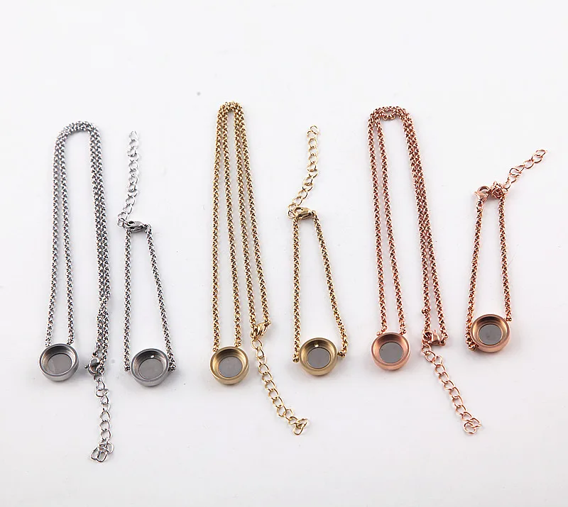 De Joyería de moda (2 unidades) mi moneda Cambio de acero inoxidable Cambio de lujo Shine collar MIN-001A