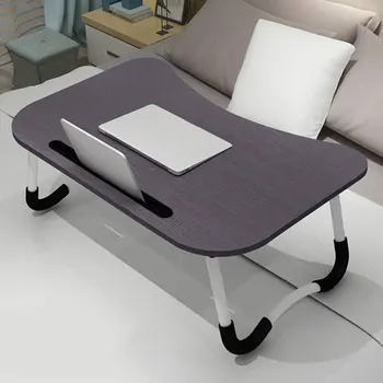 

Adjustable Laptop Table Bed Notebook Stand Desk With Card Slot With Non-slip Mat Folding Portable Small Table Ergonomic Desk