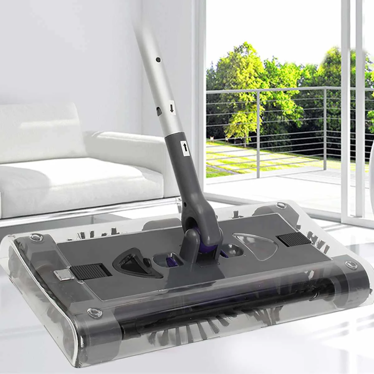 

Aluminum Automatic Mop Swivel Electronic Spin Sweeper Hand Push Sweeper Cleaner Automatic Home Cleaning Machine Electric Broom