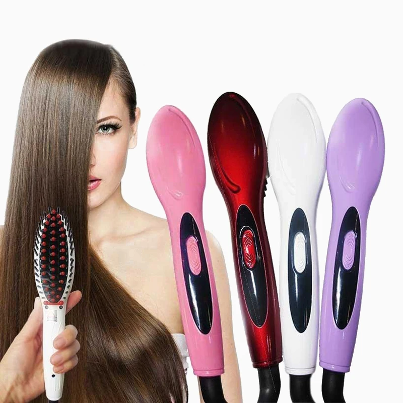Expdition rapide Brosse Cheveux Redresseur Peigne Professional nel Antomatic Fers A Defriser Outil Lissante Lisseur|Утюжки для