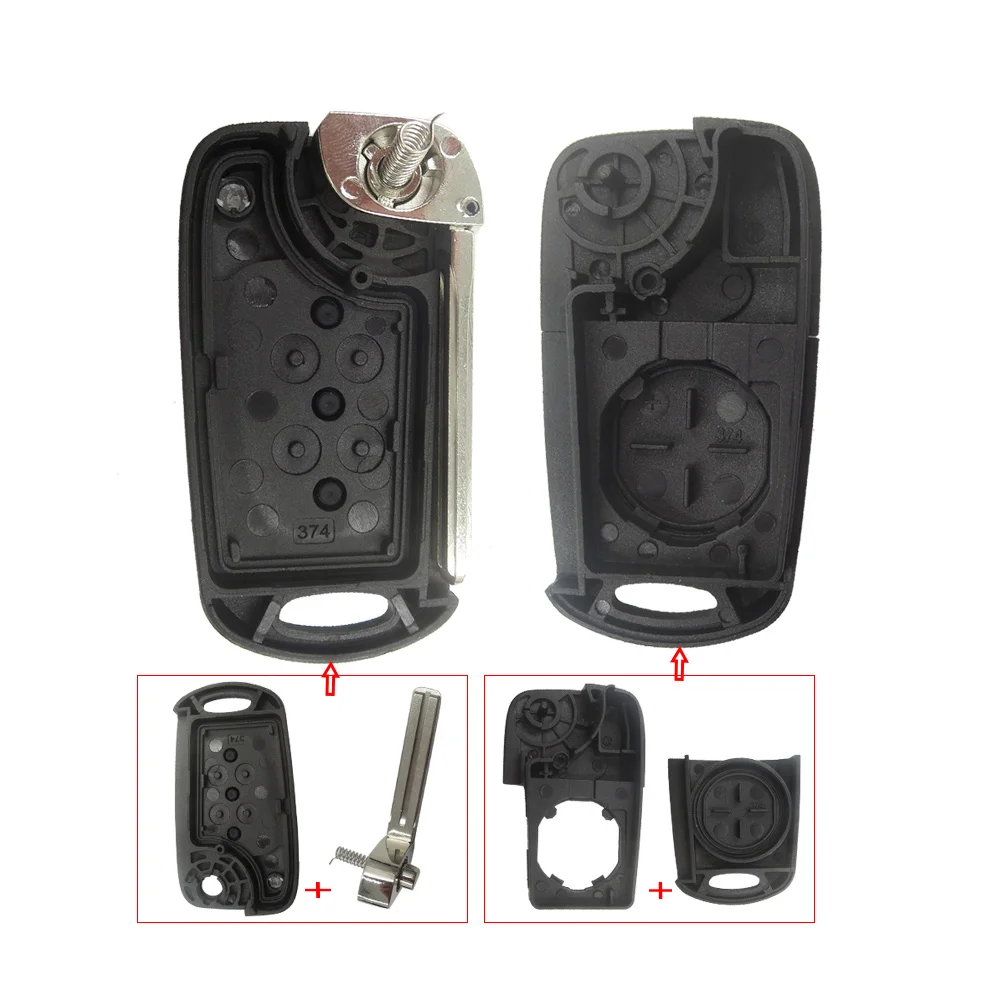 3 кнопочный раскладной ключ складной Автомобильный корпус для kia sportage picanto rio k2 K5