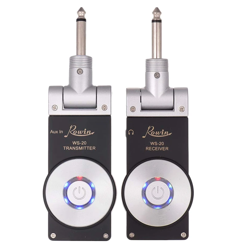 

Rowin Ws-20 Electric Guitar Transmitter Receiver Set 2.4G Wireless Getaria System Rechargeable 30 Meters Transmission Range Wi