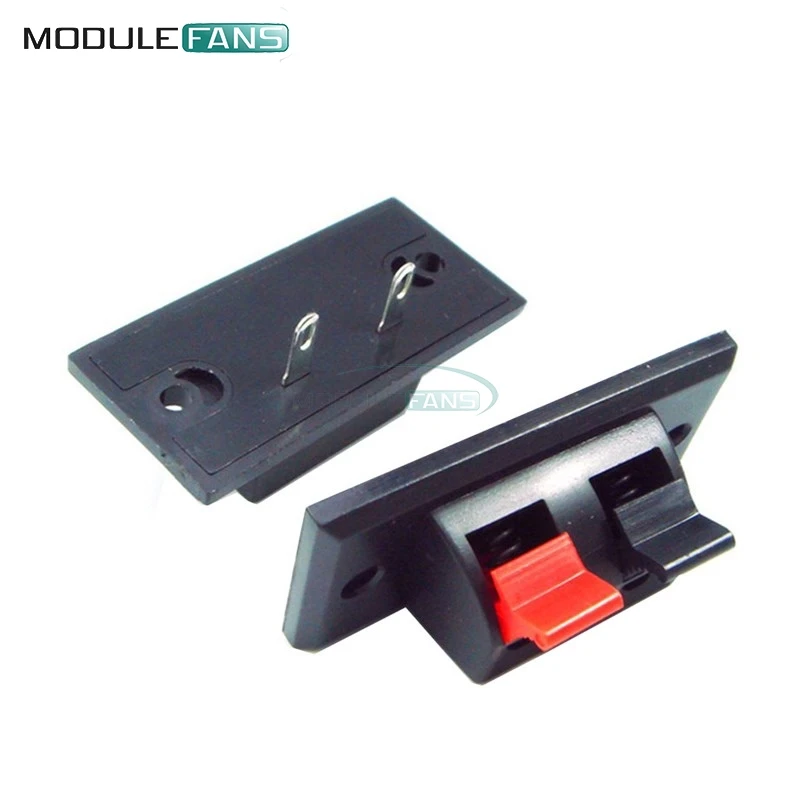 

5PCS 2 Way Spring Push Release Connector Speaker Terminal Strip Block