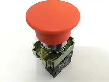 

4pcs XB2 BC42 1 NC Momentary Mushroom Head Push Button Switch N/C Red
