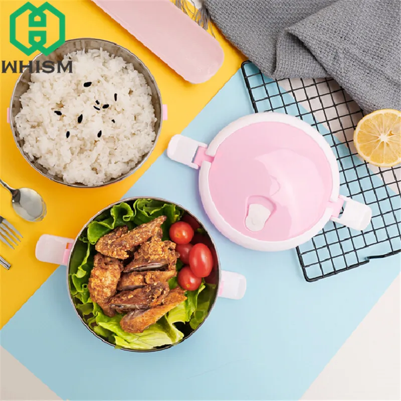 

WHISM Multi-Layer Dinnerware Sets Stainless Steel Bento Lunchbox Large Capacity Food Container Handle Lunch Case TableWare