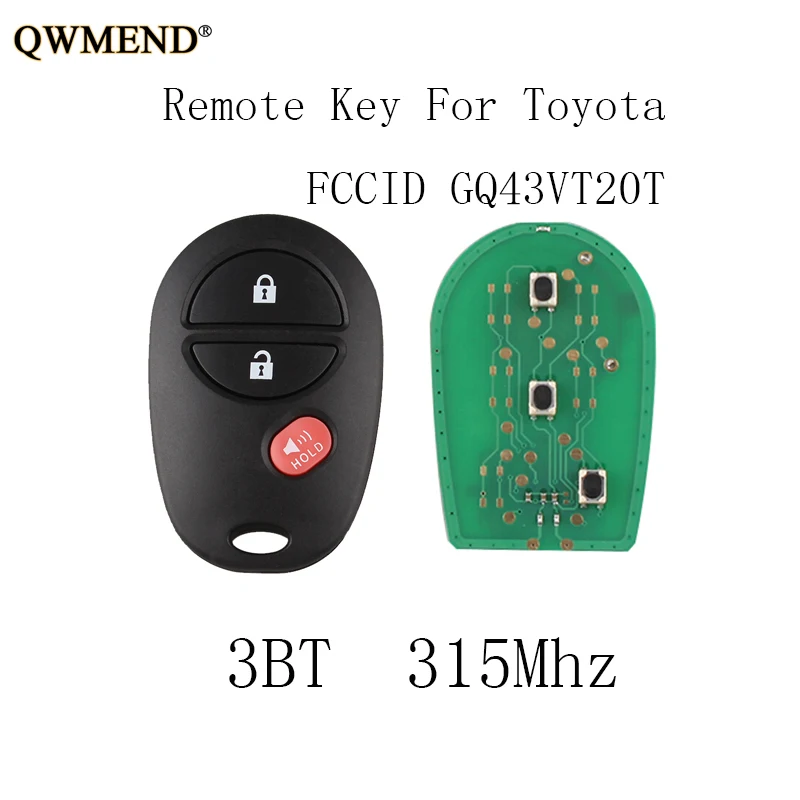 QWMEND 3BT 315 МГц дистанционный ключ для Toyota Tacoma 2005 2006 2007 2008 2009 2010 2011 2012 2013 2014 2015 2016
