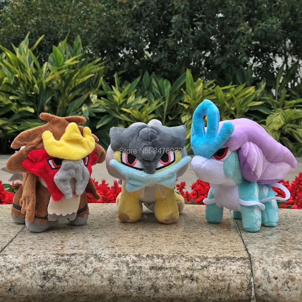 Три священных самоубийцы Raikou Entei плюшевая игрушка Аниме игра мягкие игрушки