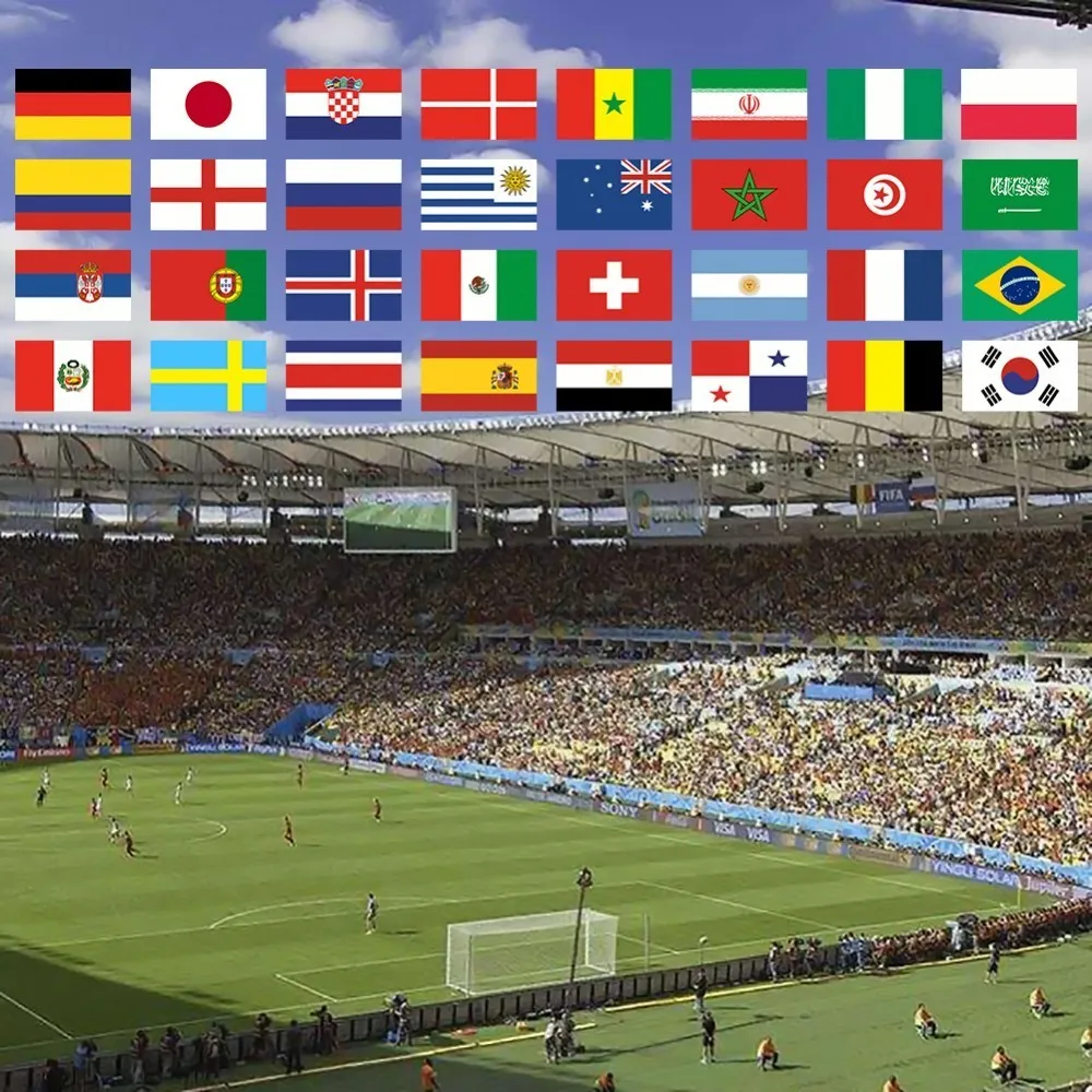 2018 Russia World Football Cup 32 Country String Flag 14x21cm Country Banner Bar Home Football Soccer Fan Party Decoration (10)
