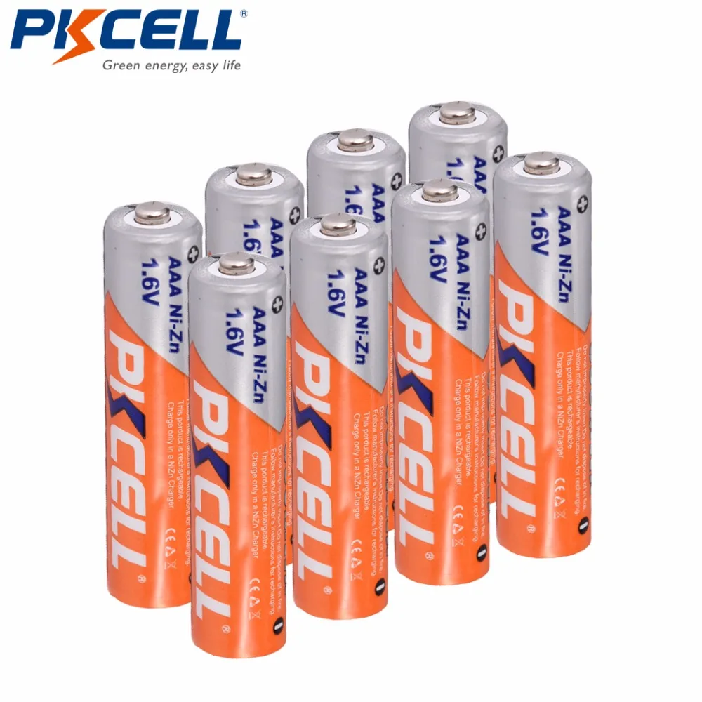 

8Pcs 1.6V AAA Battery 900mWh Ni-Zn Rechargeable Battery
