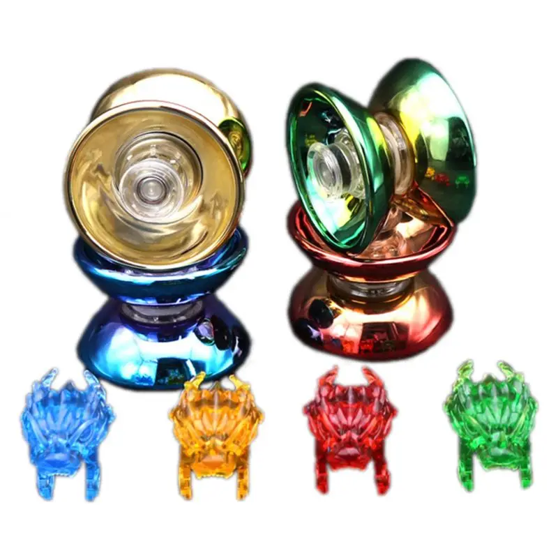 

High Quality New Metal 2IN1 Alloy Yo-yo Spinning Top High-speed Battle Gyro For Boys Kid Gift