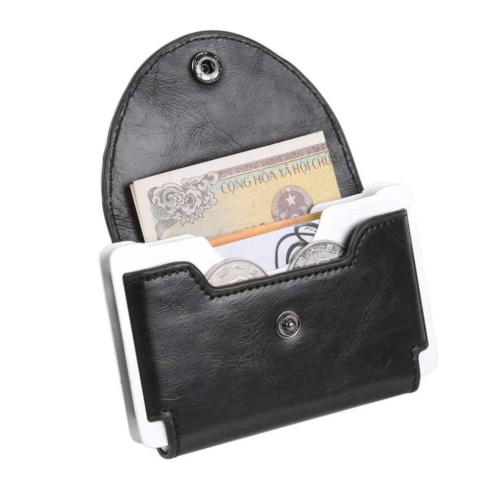 

Genuine Leather Credit Card Holder RFID Blocking Bus Men Business Card Case Bag Business Prote Carte Coin Wallet Drop Shipping