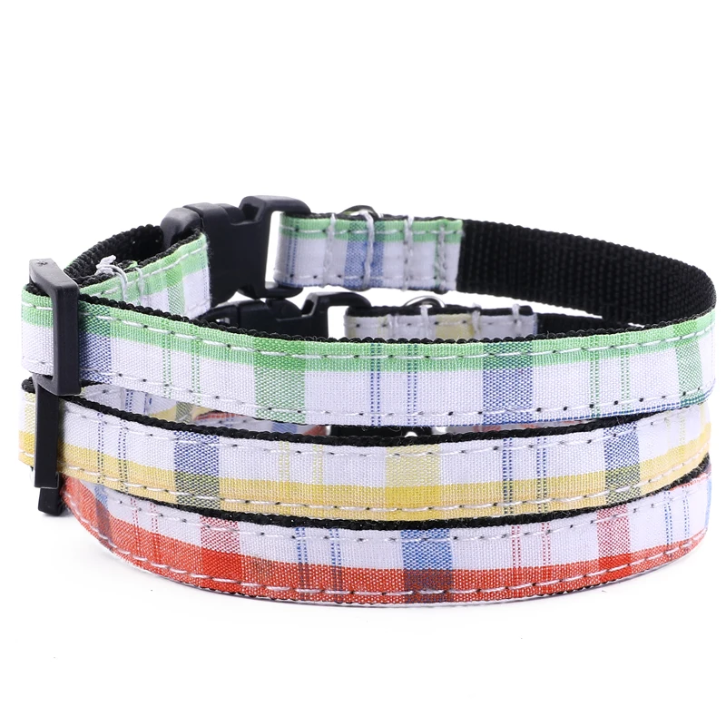Cute Cat Collar with Bow Personalized Handmade Small Bell Studded Nylon Collar for Cats Puppies Pet Products