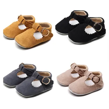 

2019 Baby Shoes Genuine Leather Baby Boy Shoes Mary Jane Infants Baby Girl First Walkers Princess Ballet Crib Soft Sole Shoes