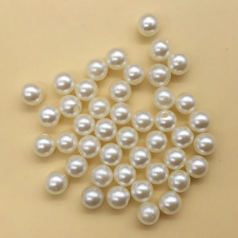 

5 mm 1000 PC/ABS imitation ivory bead single hole hole beads many European DIY accessories wholesale plastic balls