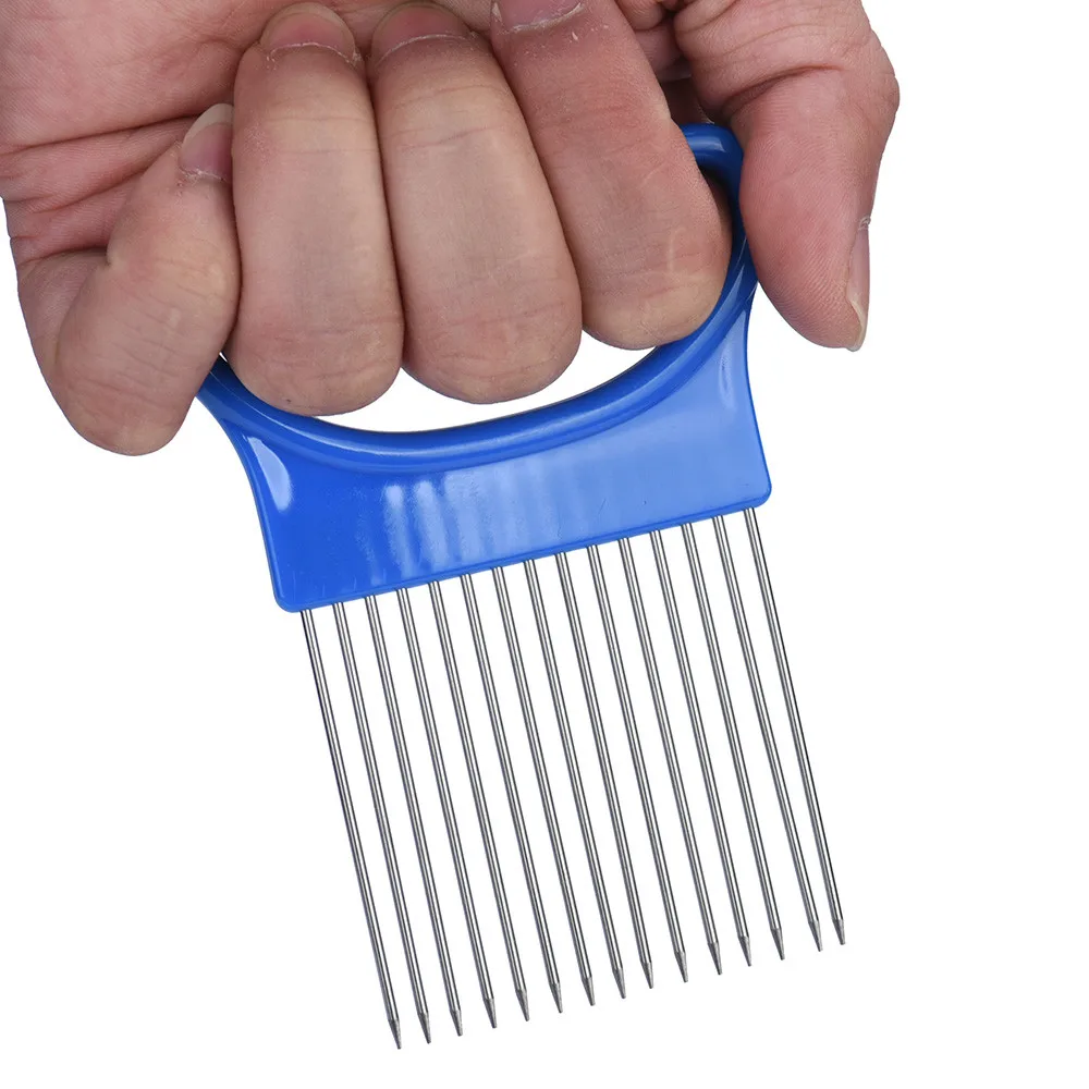 

Tomato Onion Vegetables Slicer Cutting Aid Holder Guide Slicing Cutter Safe Fork hogar cocina 2019 kitchen utensils