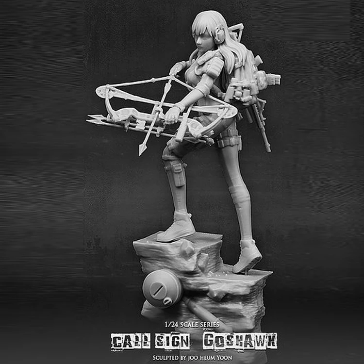 1:24 фигурка из смолы модле лучник 75 мм знак вызова Goshawk R95 | Игрушки и хобби