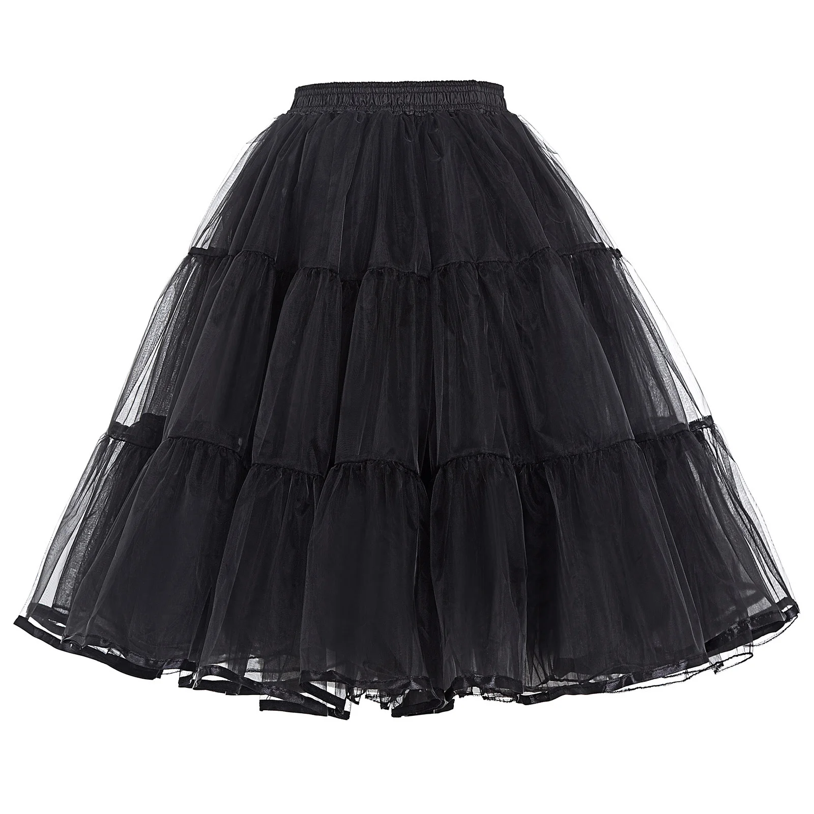 Belle Poque, юбка для женщин, Ретро стиль, однотонный тюль, черный/белый/красный кринолин, Нижняя юбка для девочек, летние юбки для вечеринок, Женская Нижняя юбка