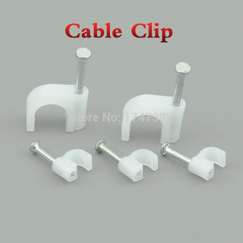 100 Pcs 10 Mm Ronde Stalen Nagel Kabel Draad Muur Opknoping Schroef Clips Clip Voor Rg59 Rg6 Wit Hoge Kwaliteit Lage Prijs Gunstige Cable Cablewire Wall Aliexpress 