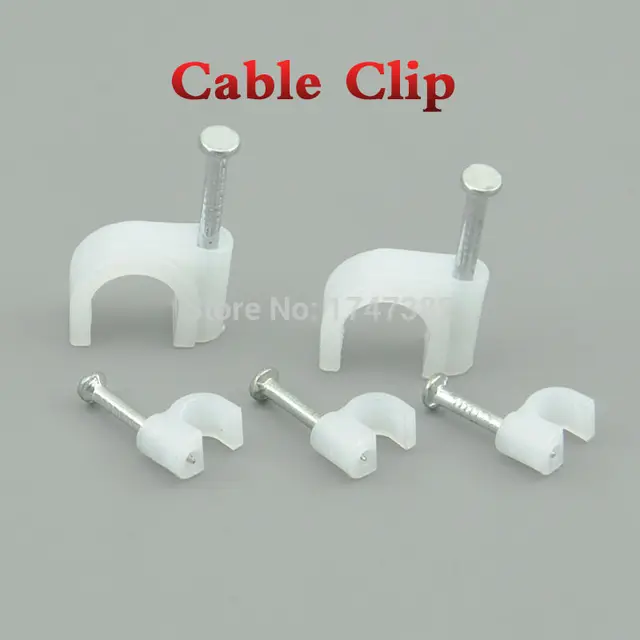 100pcs 10mm Round Steel Nail Cable Wire Wall Hanging Clips 100pcs 10mm Round Steel Nail Cable Wire Wall Hanging Clips Clip For Rg59 Rg6 White High Quality Low Price Favorable