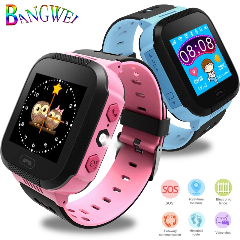 

BANGWEI Positioning Children Security Anti lost Smart Watch With Camera Kid Lighting SOS For IOS Android Children Smart watch