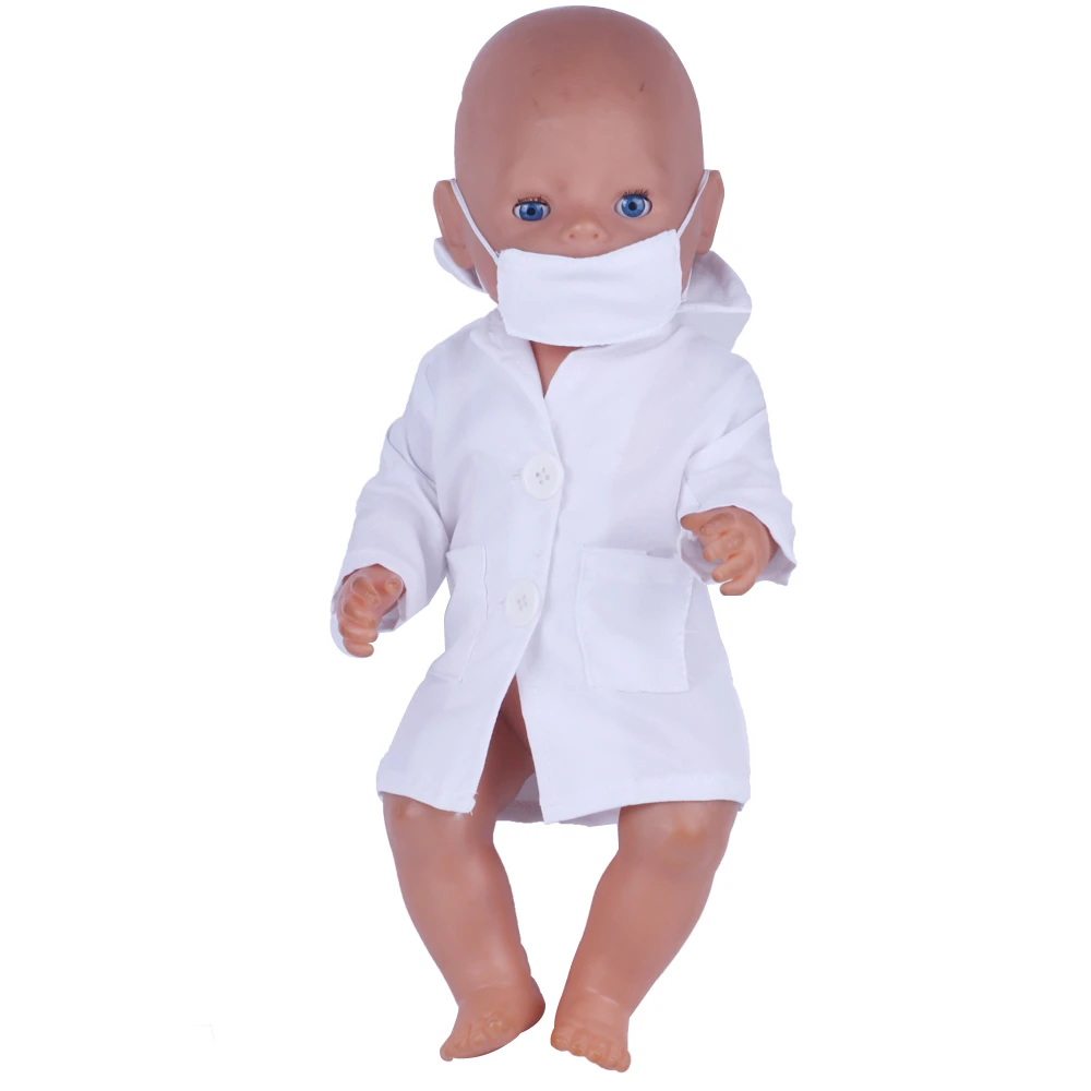 Аксессуары для кукол доктор хирургической медсестры платье комплект подходит 18 дюймов американская кукла& 43 см для ухода за ребенком для мам Одежда для куклы-младенца. Подарок на год