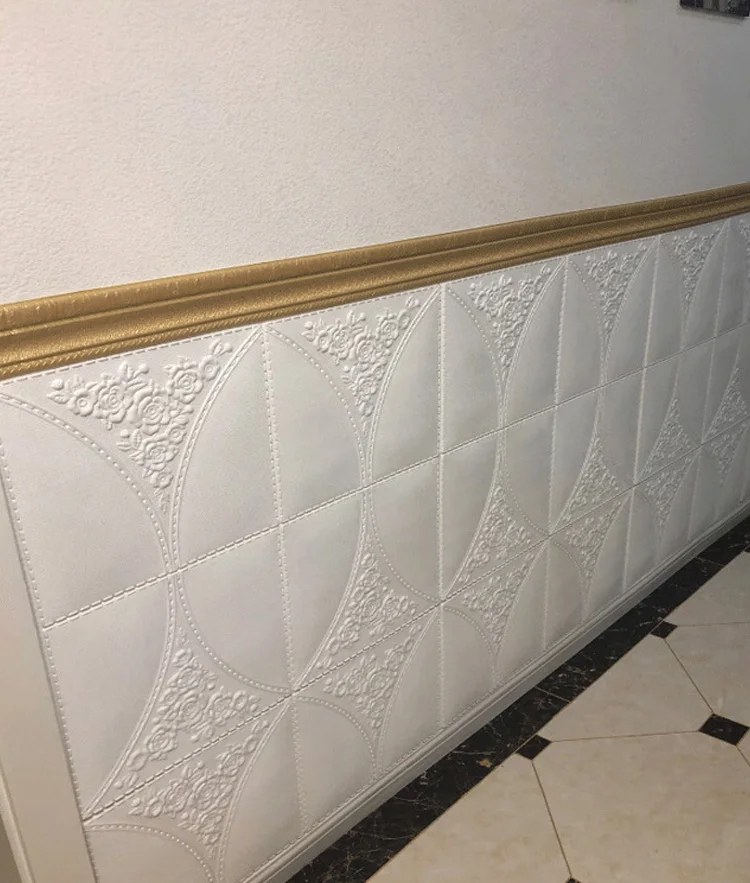 Водонепроницаемый деревенский плитка 2,3 м длина гостиная плинтус для ванной комнаты самоклеющиеся винтажные обои границы 3D наклейки на стену