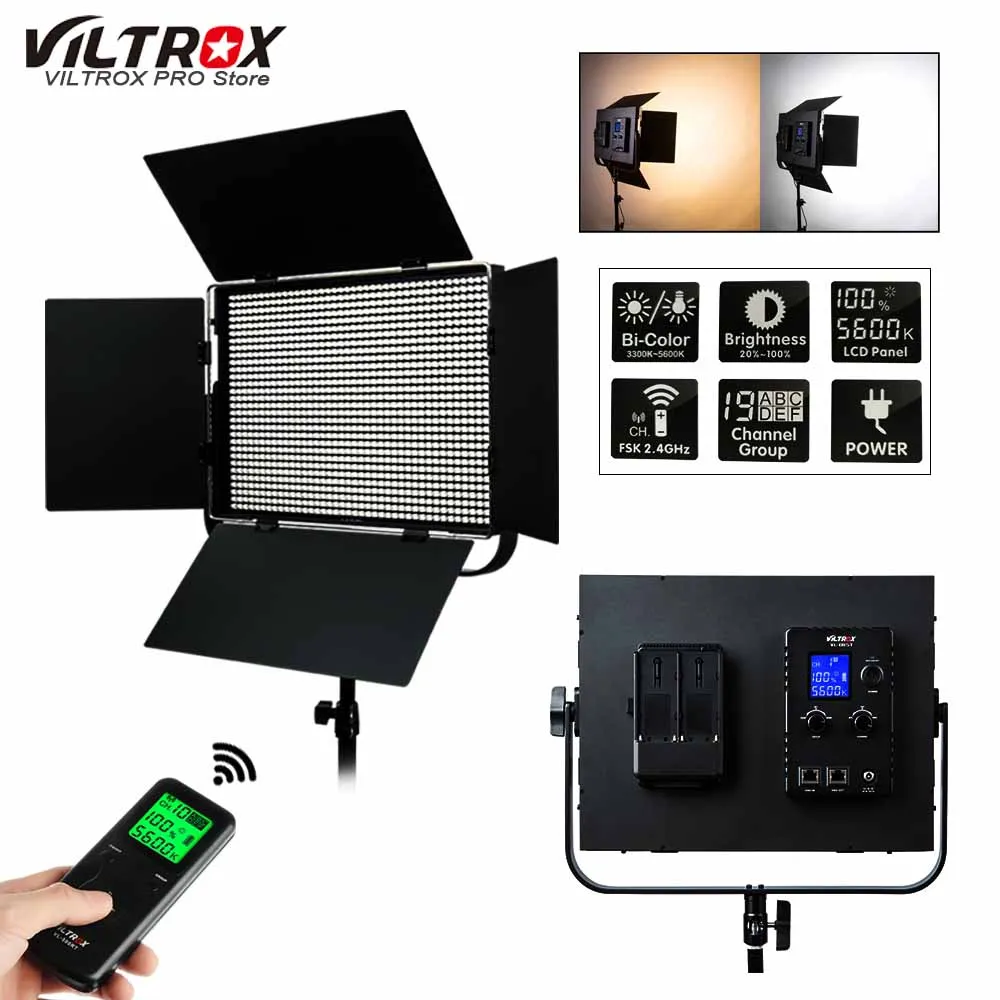 VILTROX VL D85T Профессиональный тонкий металлический двухцветный светодиодный