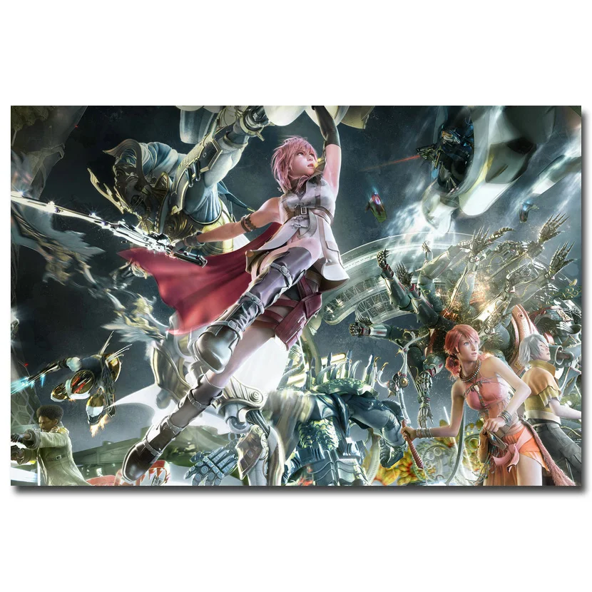 Постер Lightning - Final Fantasy XIII из шелковой ткани с принтом 13x20 24x36 дюймов популярные