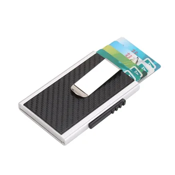 

Weduoduo High quality Credit Card Holder RFID Blocking Wallet Fashion PU Leather Metal Men Card Holder RFID Aluminium Card case