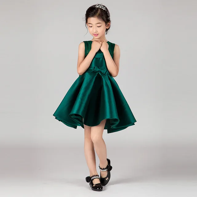 Vestidos de niña para bodas en verde esmeralda