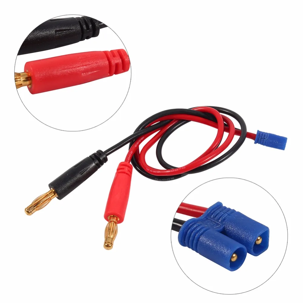 30CM EC2 Male to 4mm Banana Plug Connector Plug Adapter Charge Cable Lead for RC lipo