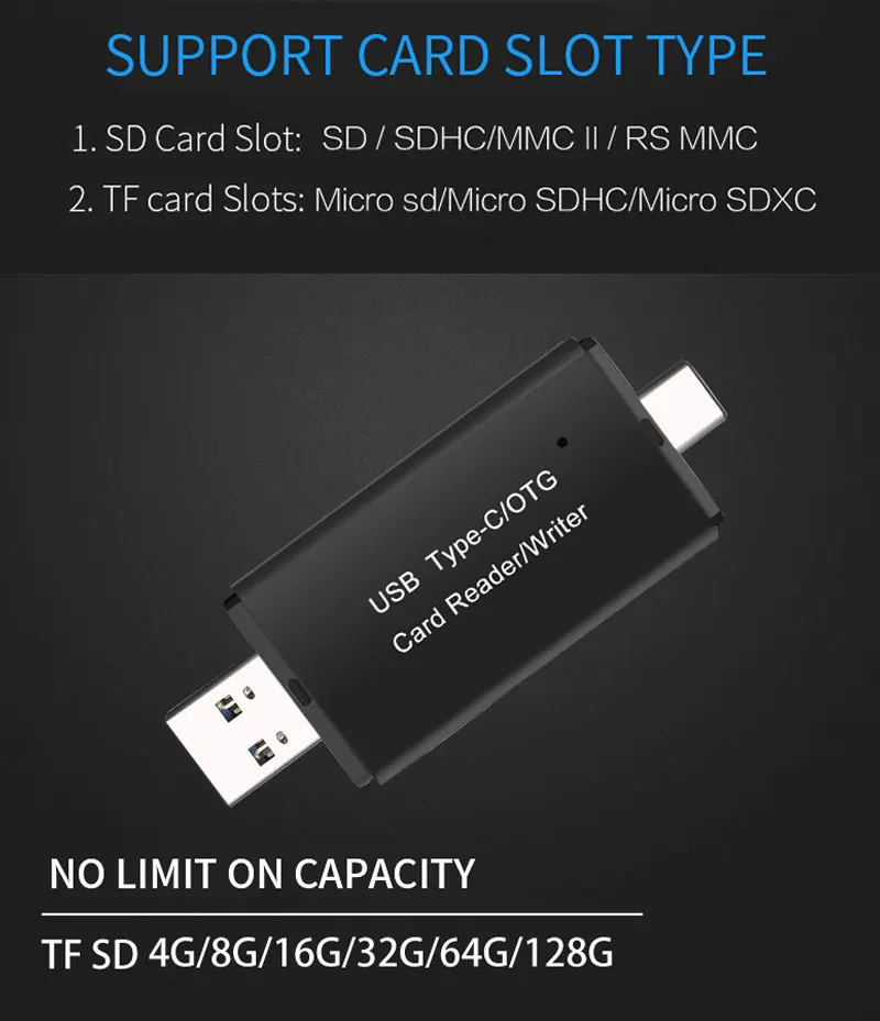 Обновления Card Reader USB 3,0 и Тип C SD Micro SD TF Smart Memory Card Reader адаптер для Macbook Pro ПК Тетрадь разъем