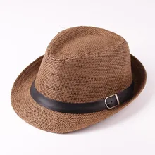 Men's Straw Jazz cap Casual Panama Sun Hats for Men Summer Fashion Beach Hat for Male Fedora Visor Caps for Belt decorated hat sun hats modis m181a00735 man summer hat for famale beach for male tmallfs