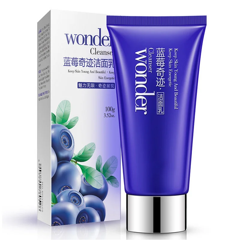 

Blueberry Facial Cleanser Plant Extract Rich Foaming Face Cleanser Moisturizing Face Skin Care Facial Cleansing 11 SSwel